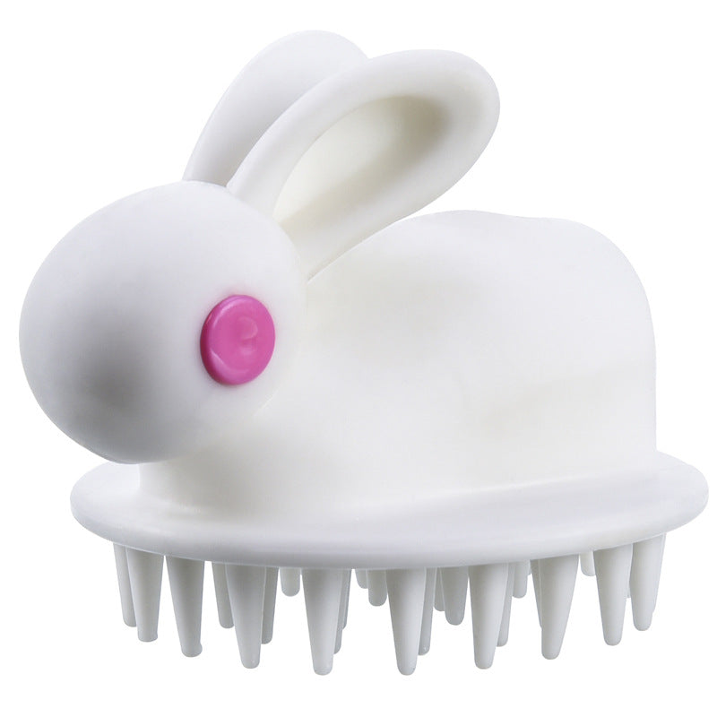 Gentle, Soft Rubber Shampoo Brush for Kids' Scalp Massage