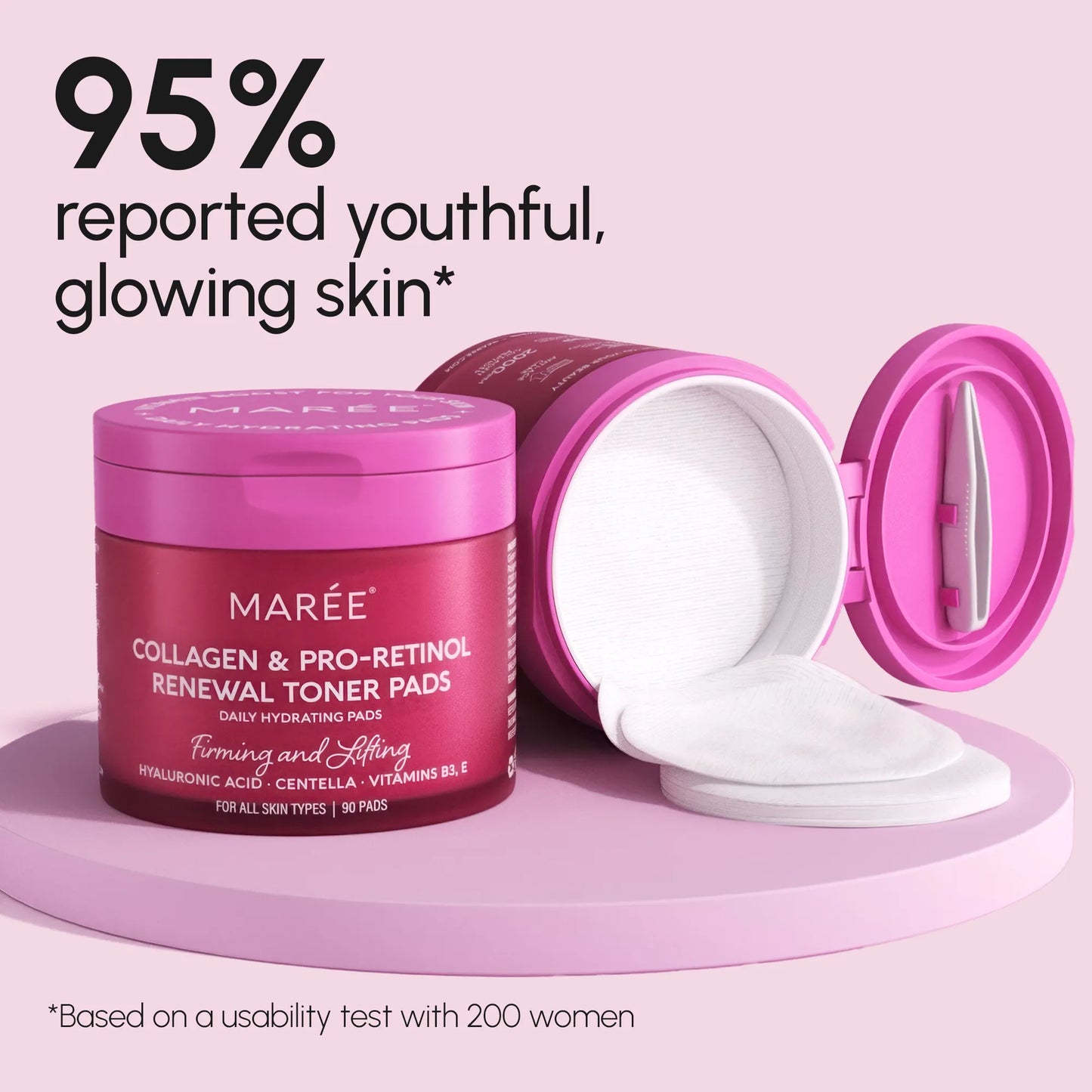 Reduce Fine Lines and Wrinkles Collagen & Retinol Toner Pads