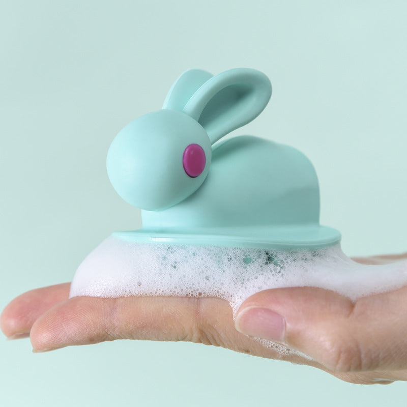 Gentle, Soft Rubber Shampoo Brush for Kids' Scalp Massage