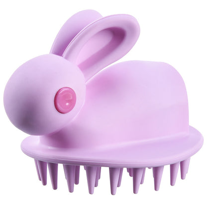 Gentle, Soft Rubber Shampoo Brush for Kids' Scalp Massage
