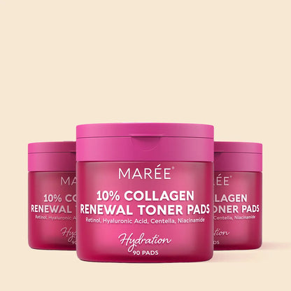 Reduce Fine Lines and Wrinkles Collagen & Retinol Toner Pads